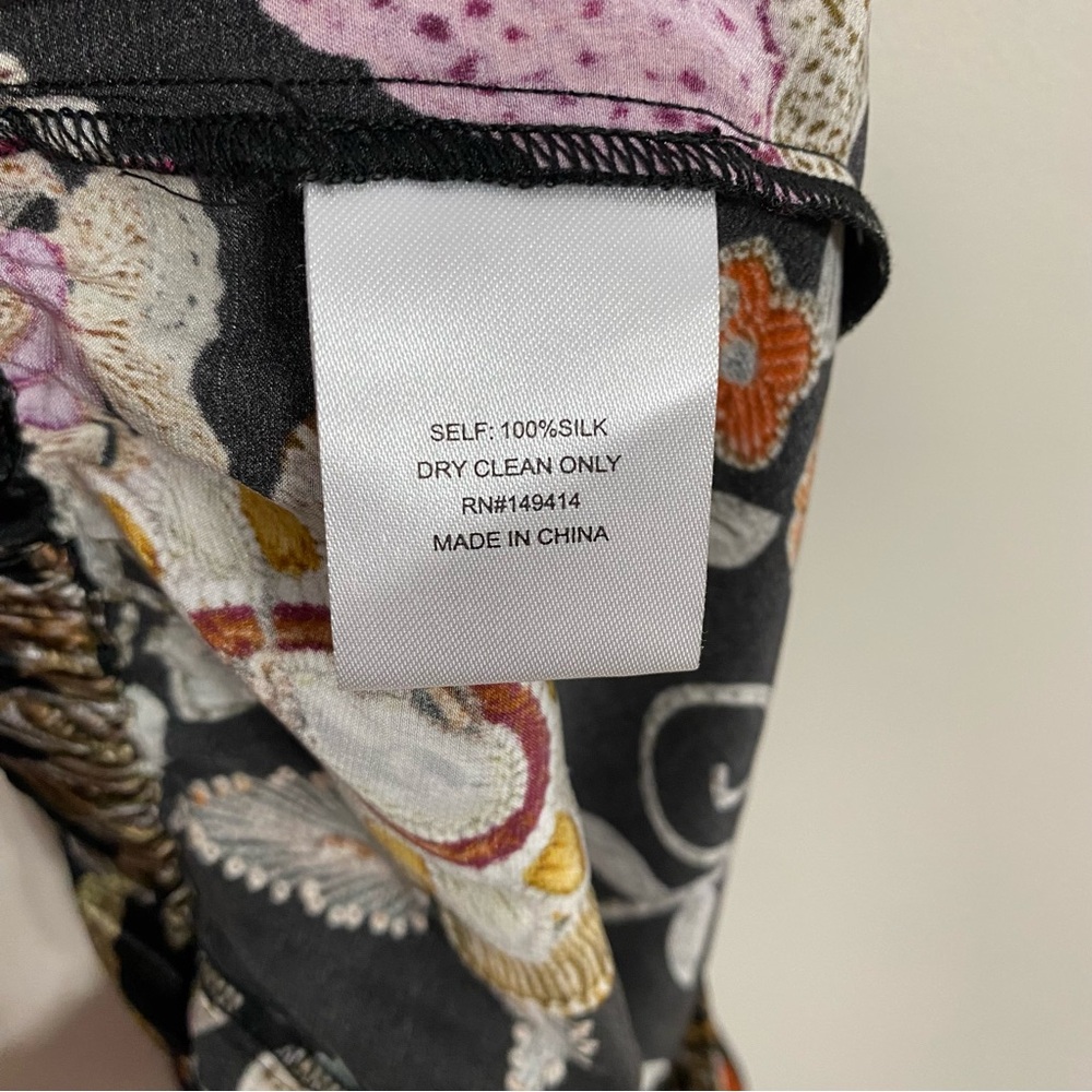 Nwt Johnny Was Capucine Lowri Black Floral Silk Maxi Skirt S — image 6 of 6